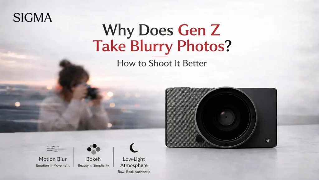 Gen Z blurry photography trend explained with Sigma BF camera and motion blur techniques
