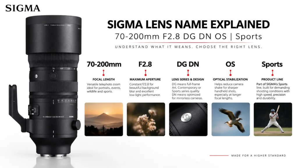 SIGMA LENS NAME EXPLAINED